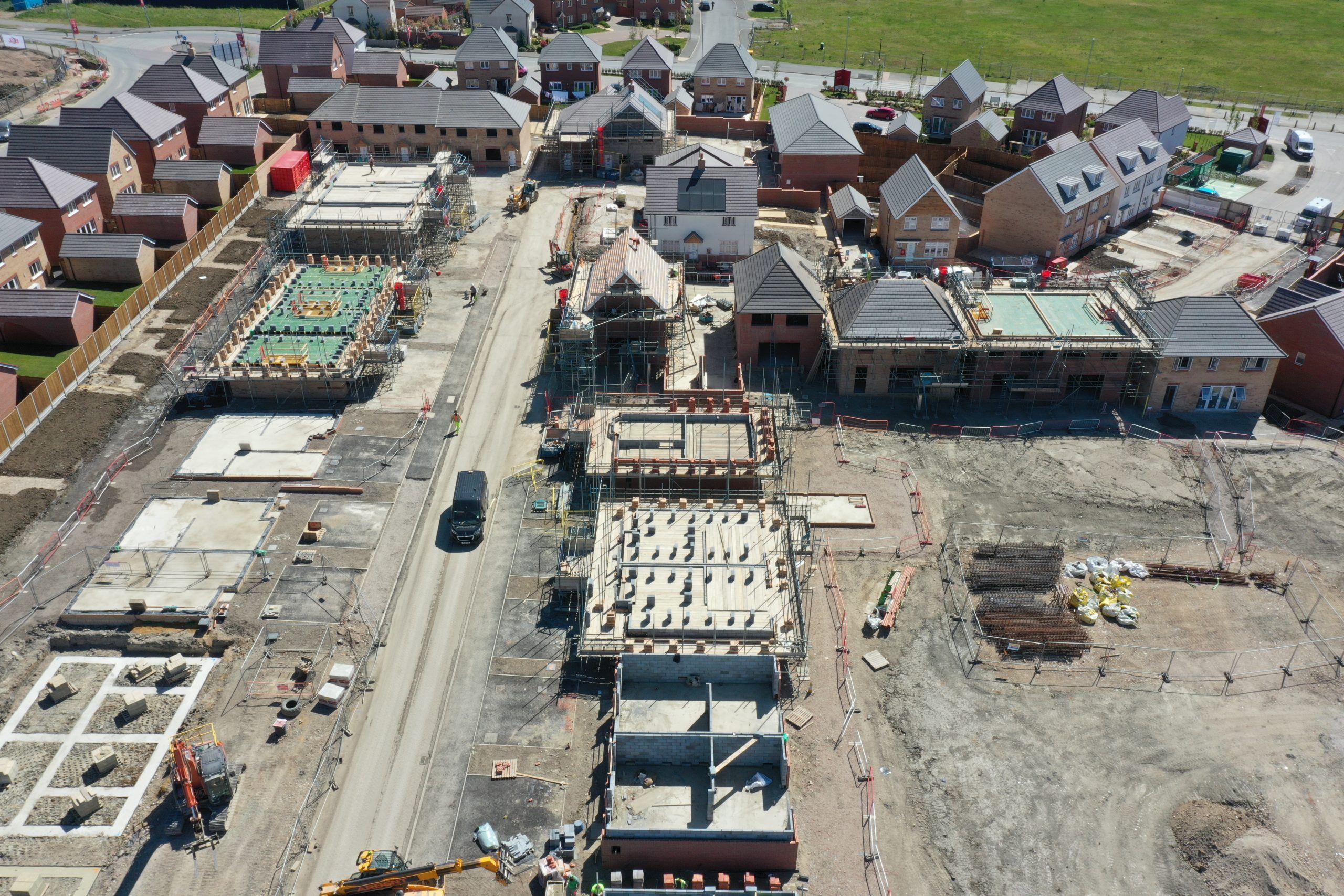 Scaffold at Leighton for large scale new build project